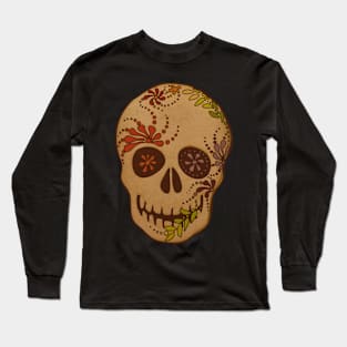 Retro Day of the Dead Skull Long Sleeve T-Shirt